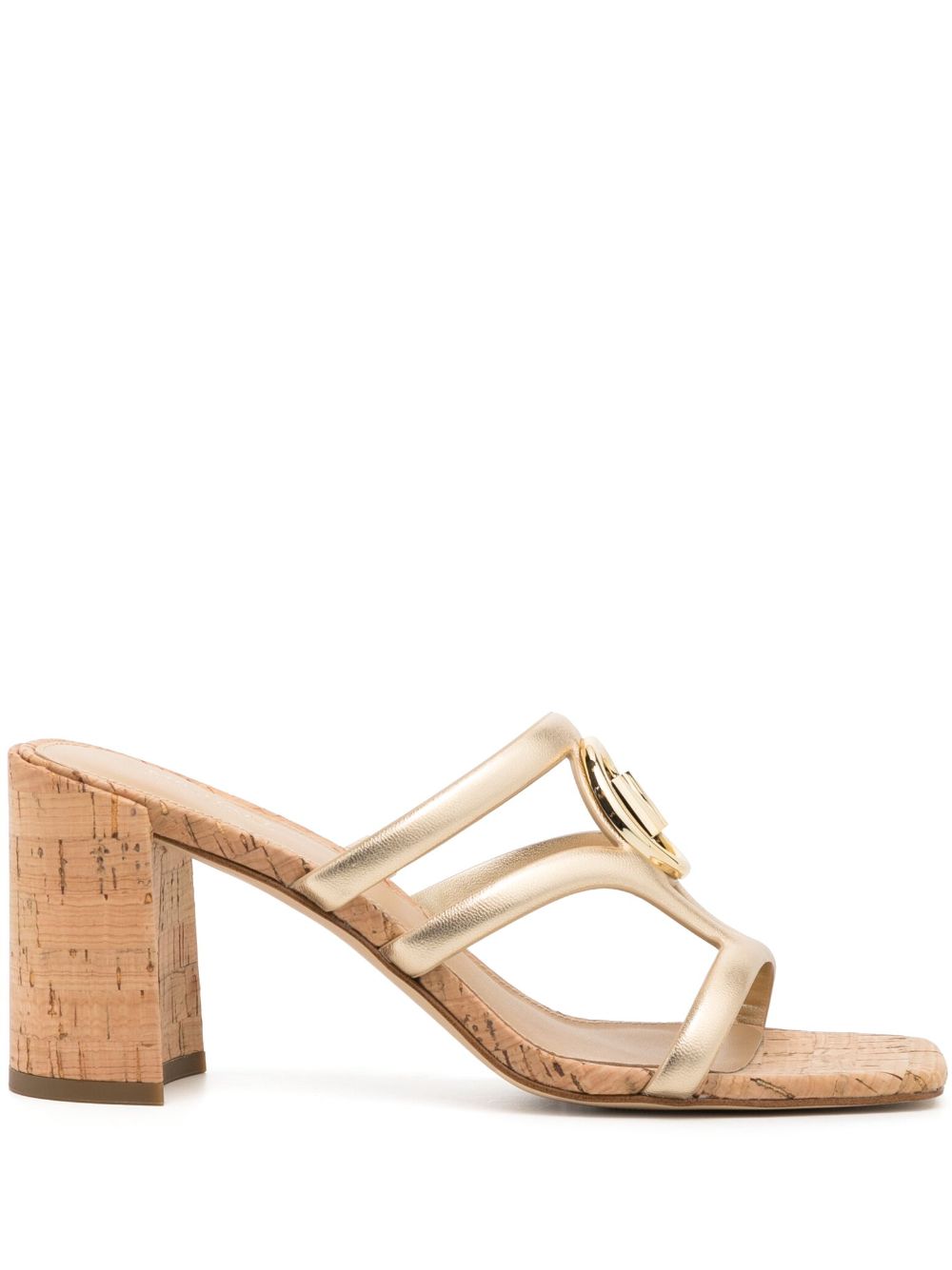 90mm Hampton mid-heel sandals - Gold