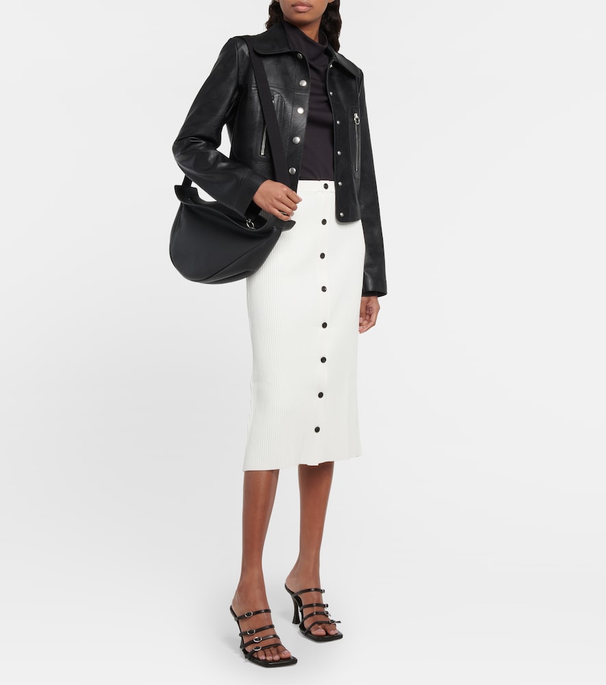 Proenza Schouler Rib-knit high-rise midi skirt