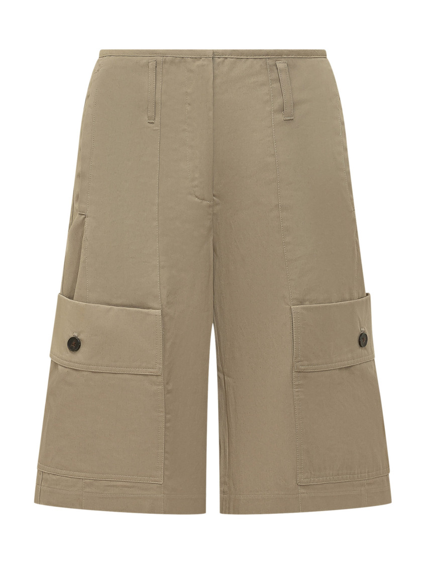 Green Solid Shorts
