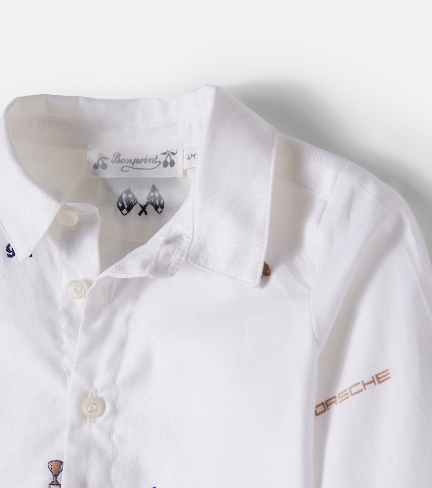X Porsche Baby Malo cotton jacquard shirt