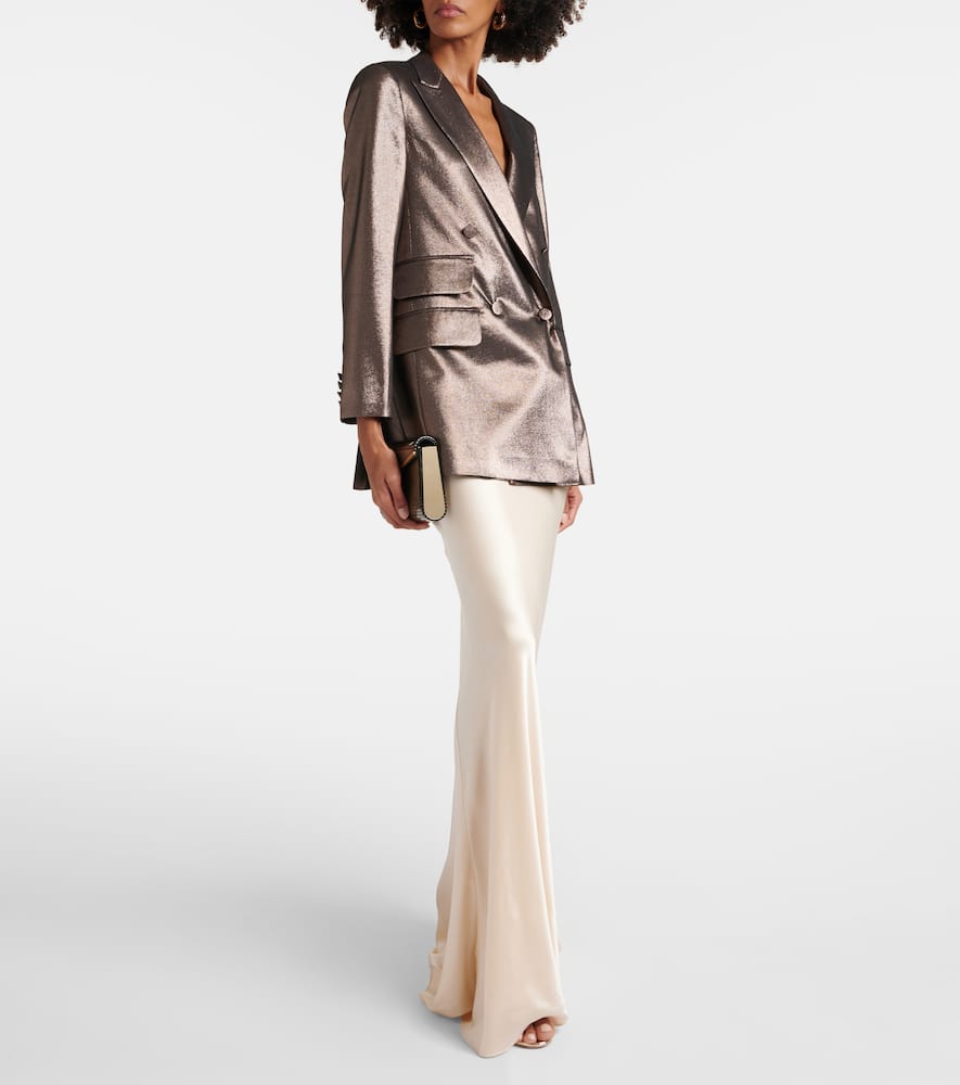 Edro silk-blend lamé blazer