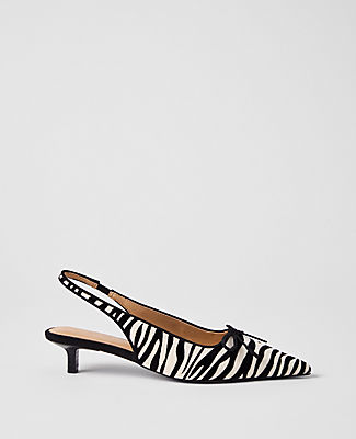 Ann Taylor Calf Hair Kitten Heel Pump