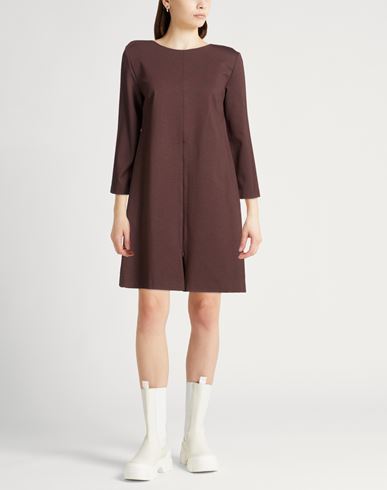Woman Mini dress Brown Size 4 Viscose, Polyamide, Elastane
