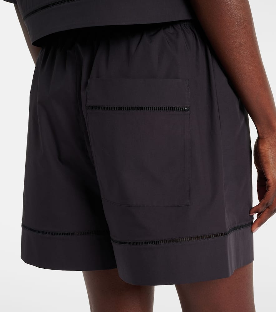 Róhe Embroidered cotton poplin shorts