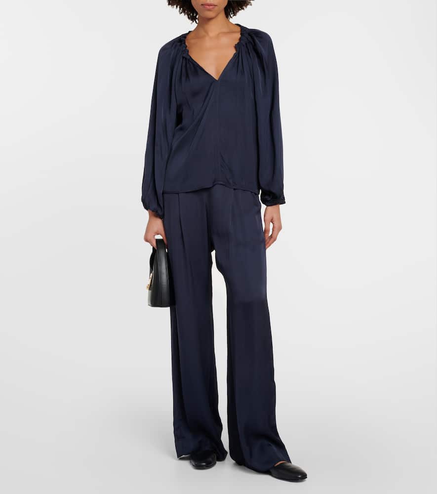 Livi satin wide-leg pants