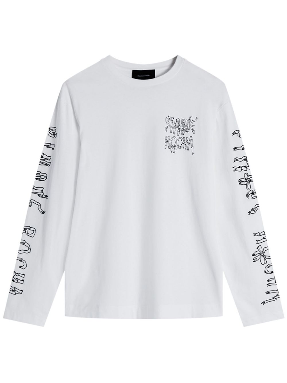 Graphic logo-print cotton top - White