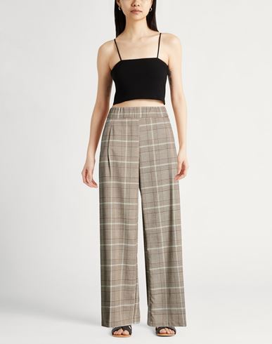 Woman Pants Taupe Size 6 Polyester, Viscose, Wool, Elastane