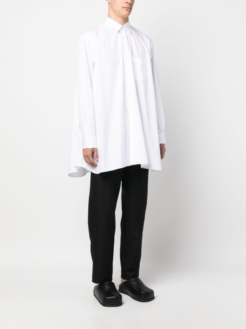 White Side Slit Shirt