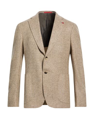 Man Blazer Sand Size 40 Wool