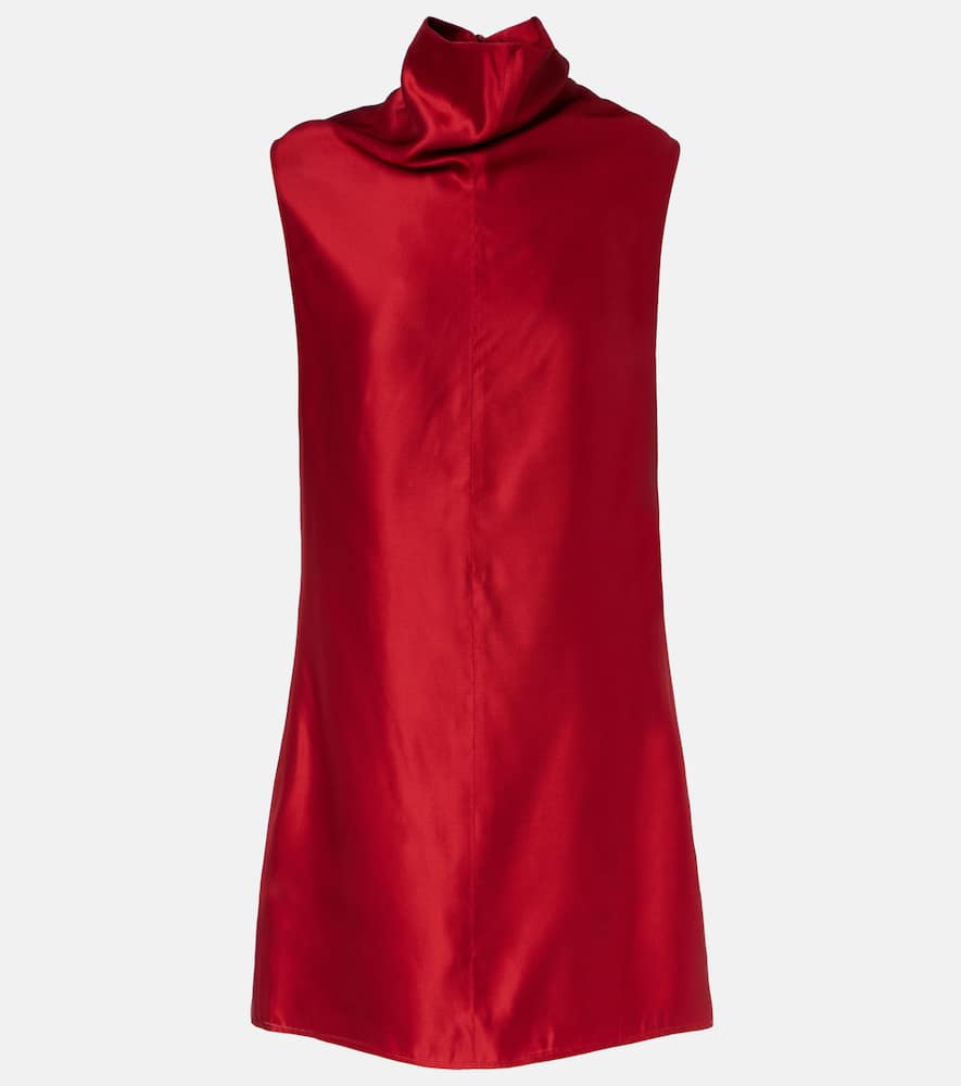 Daria turtleneck satin minidress
