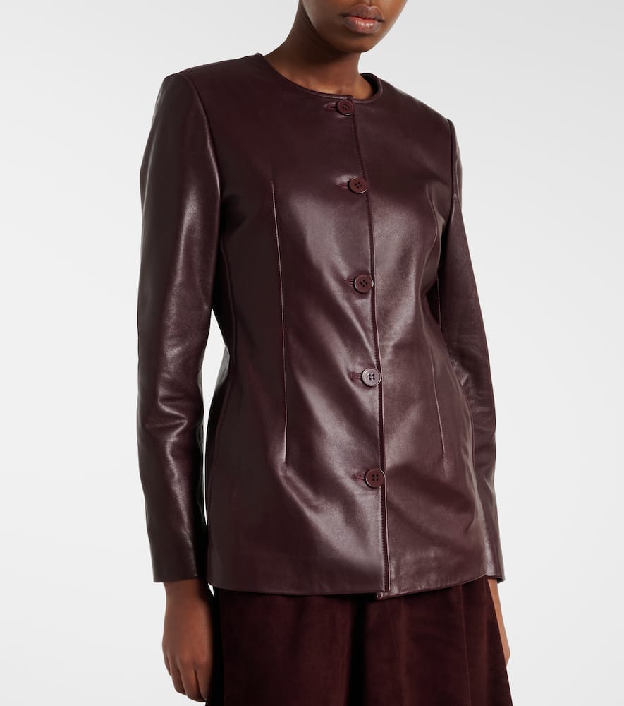 Maud leather blazer