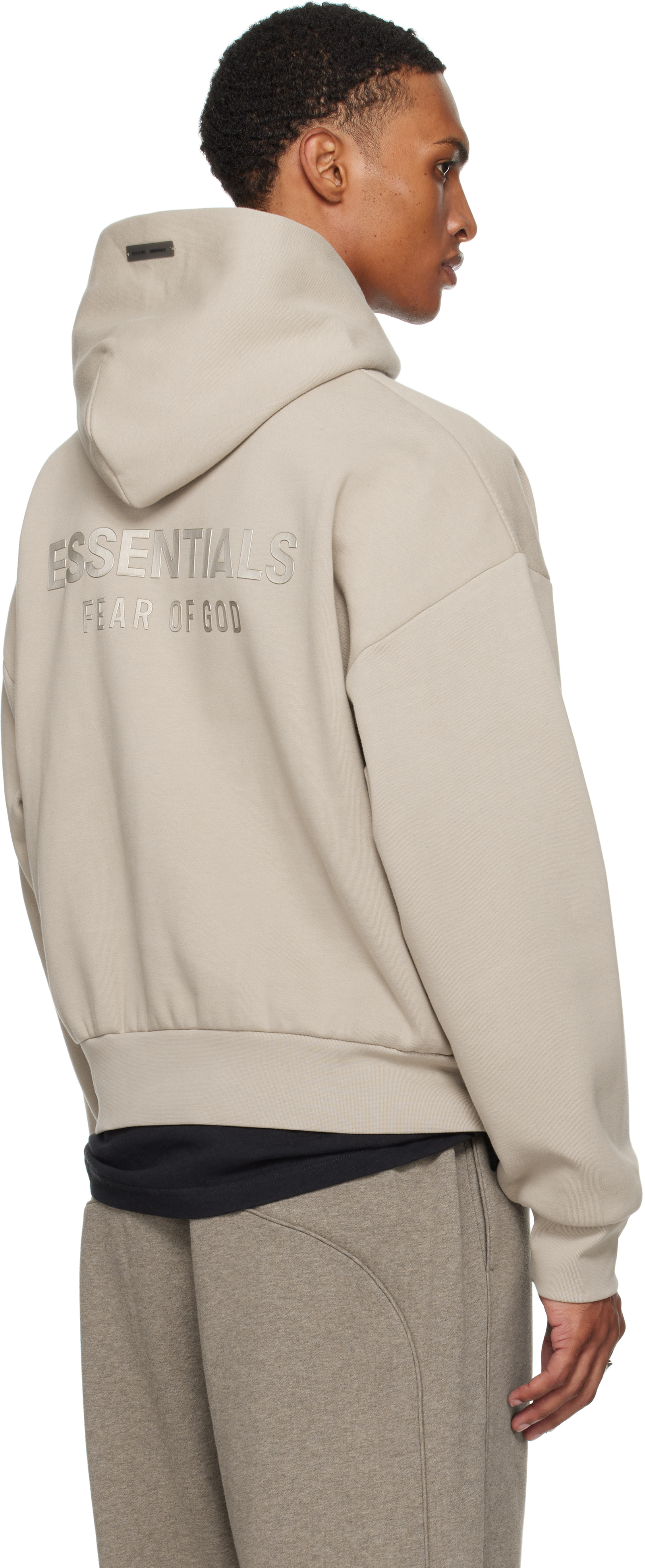 Taupe Classic Fit Fleece Hoodie