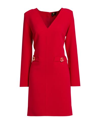 Gm Woman Mini dress Red Size 10 Polyester, Viscose, Elastane