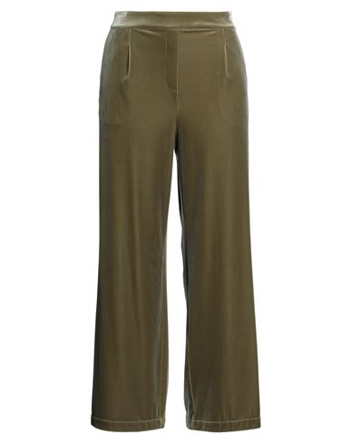 Woman Pants Sage green Size 10 Polyester, Elastane
