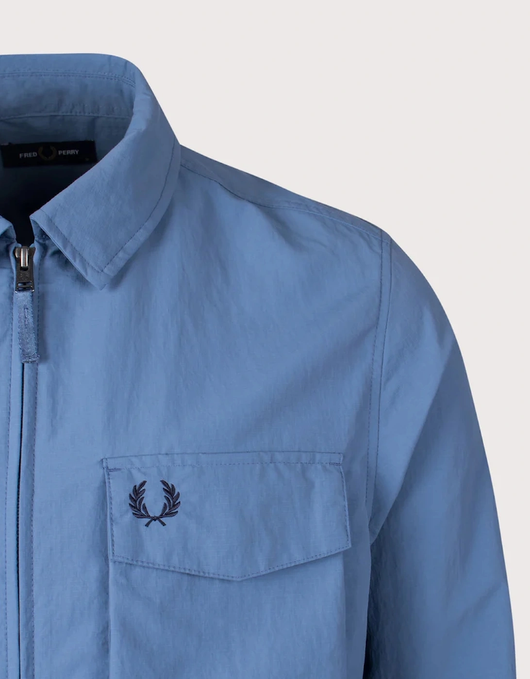 Men's Fred Perry M2402 Ripstop Pocket Overshirt - Ace Blue - : 38/Regular