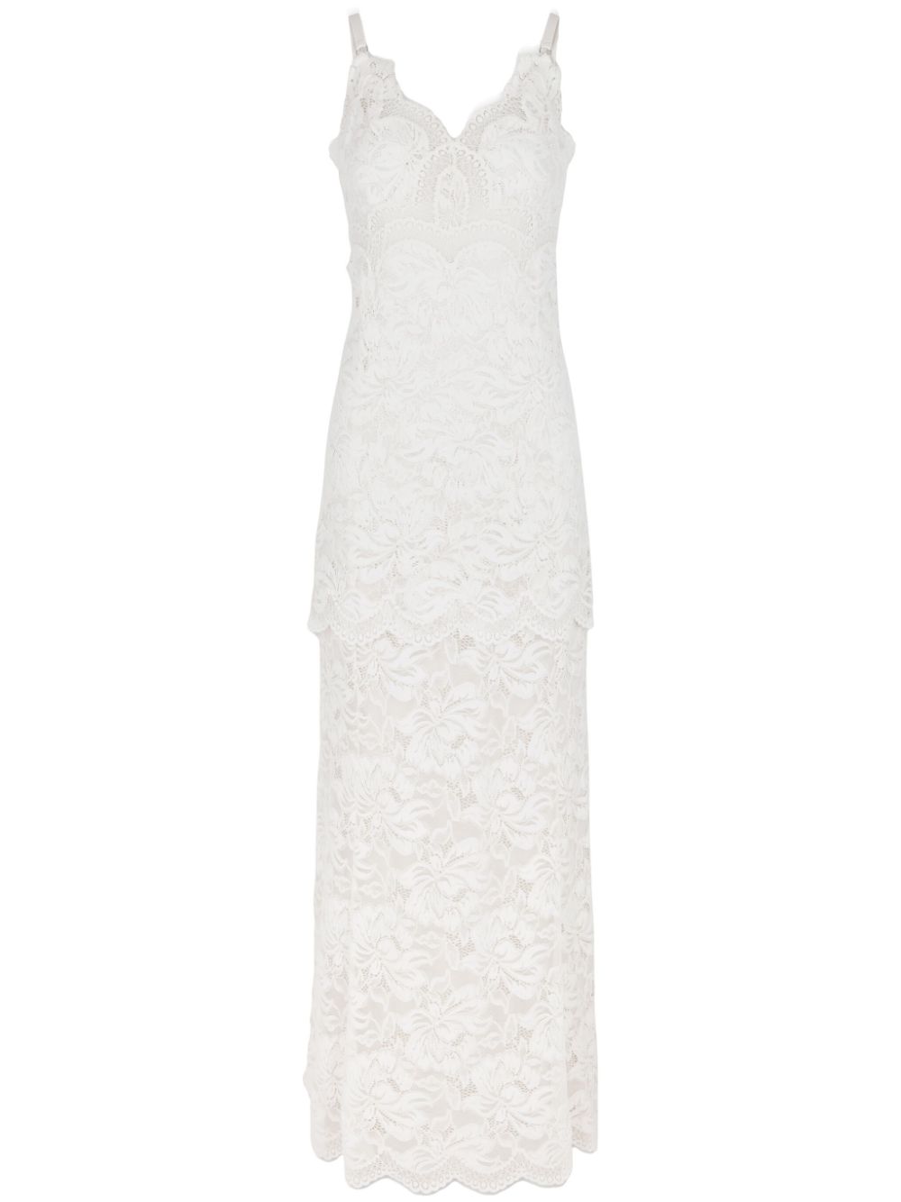 Lace maxi dress - White