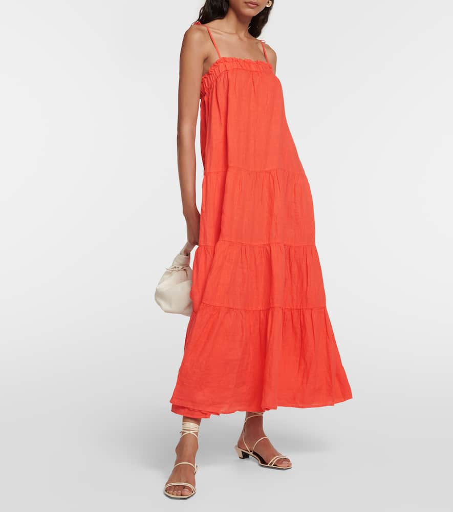 Charlie tiered linen maxi dress