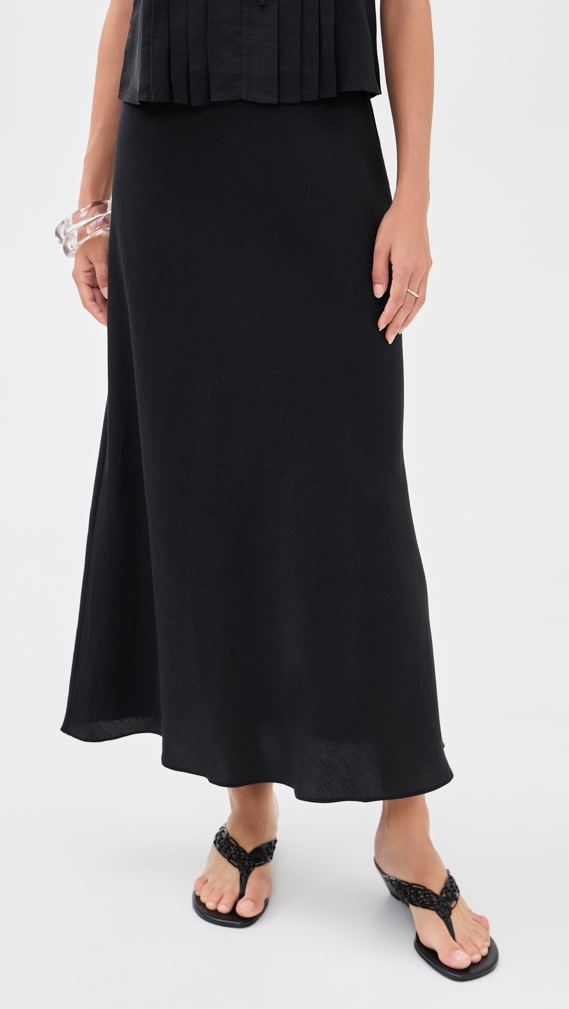 Romina Skirt Black Linen
