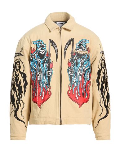 Man Jacket Beige Size S Cotton, Polyester