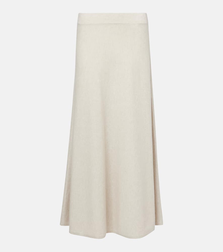 Torie high-rise cashmere maxi skirt