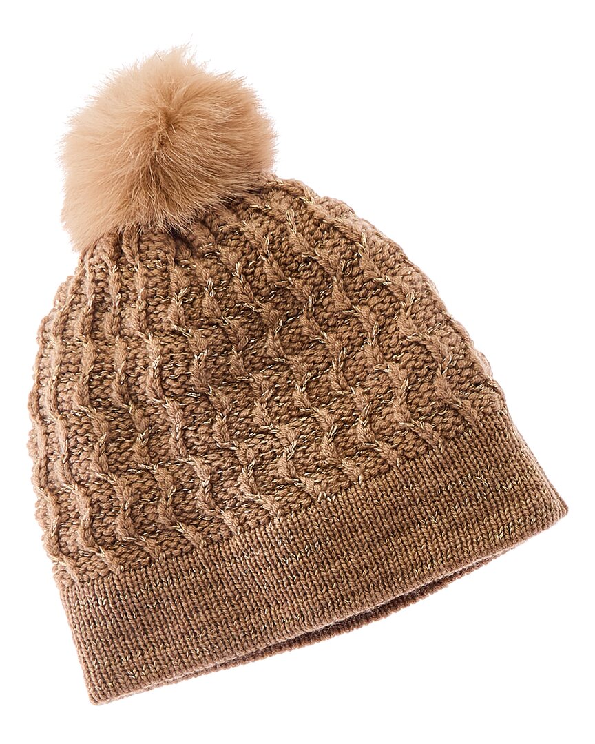 Cashmere Lurex Textured Wool & Cashmere-Blend Hat
