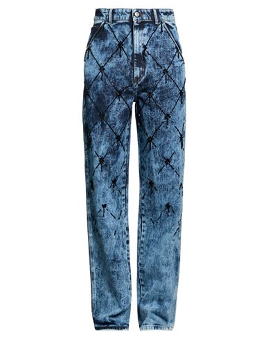 Des_phemmes Woman Jeans Blue Size 10 Cotton, Elastane