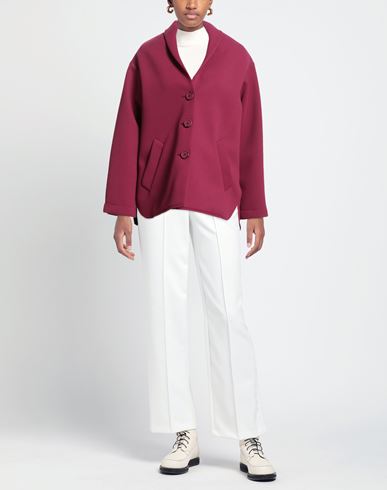 Virna Drò Woman Coat Garnet Size 4 Polyester, Polyurethane, Elastane