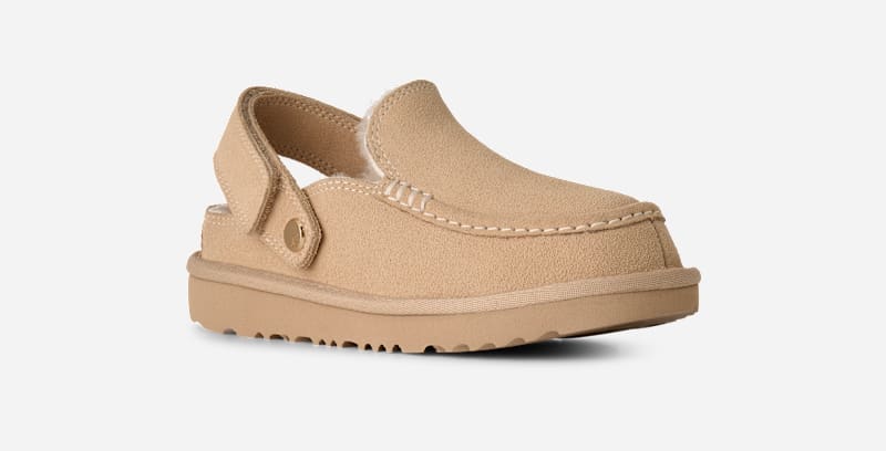 ® Kids' Goldenstar Evelina Clog Sheepskin Shoes in Sand Castle