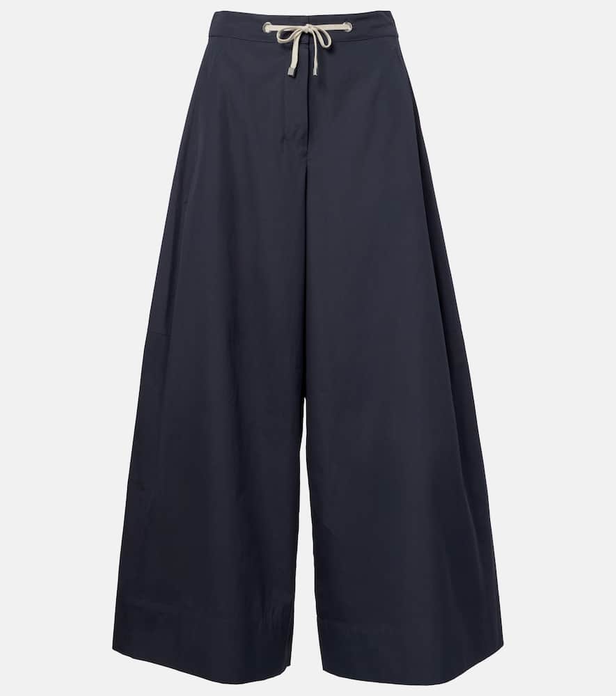 Gufo cotton poplin wide-leg pants