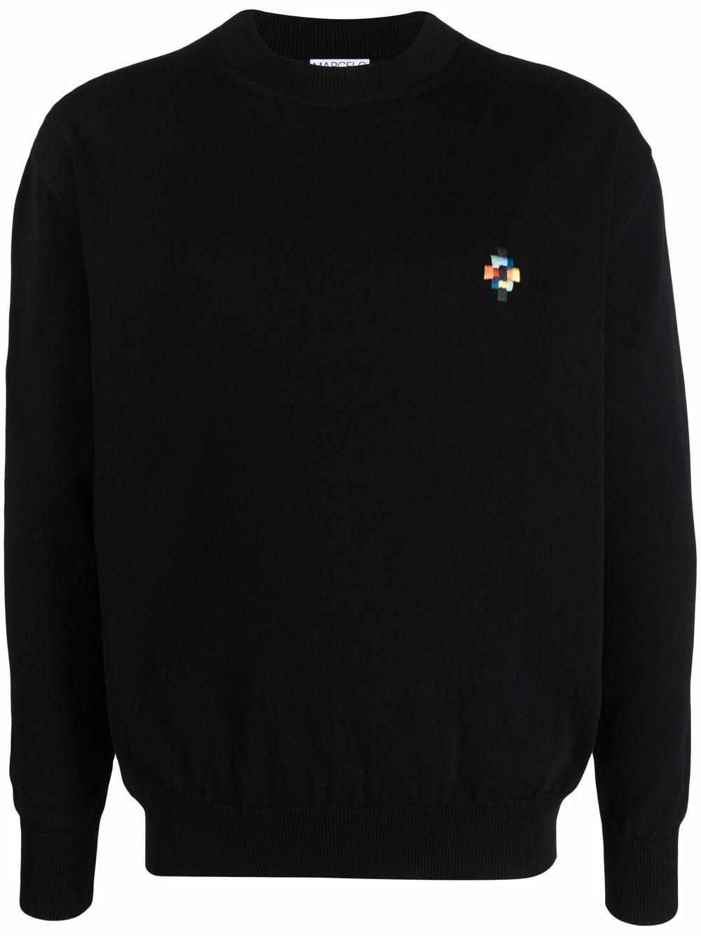 Logo-embroidered jumper - Black