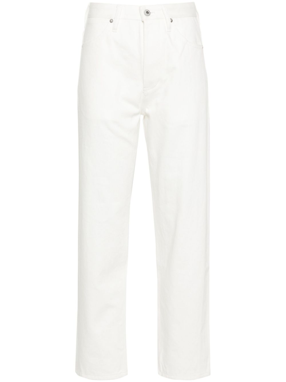 Mid-rise straight jeans - White