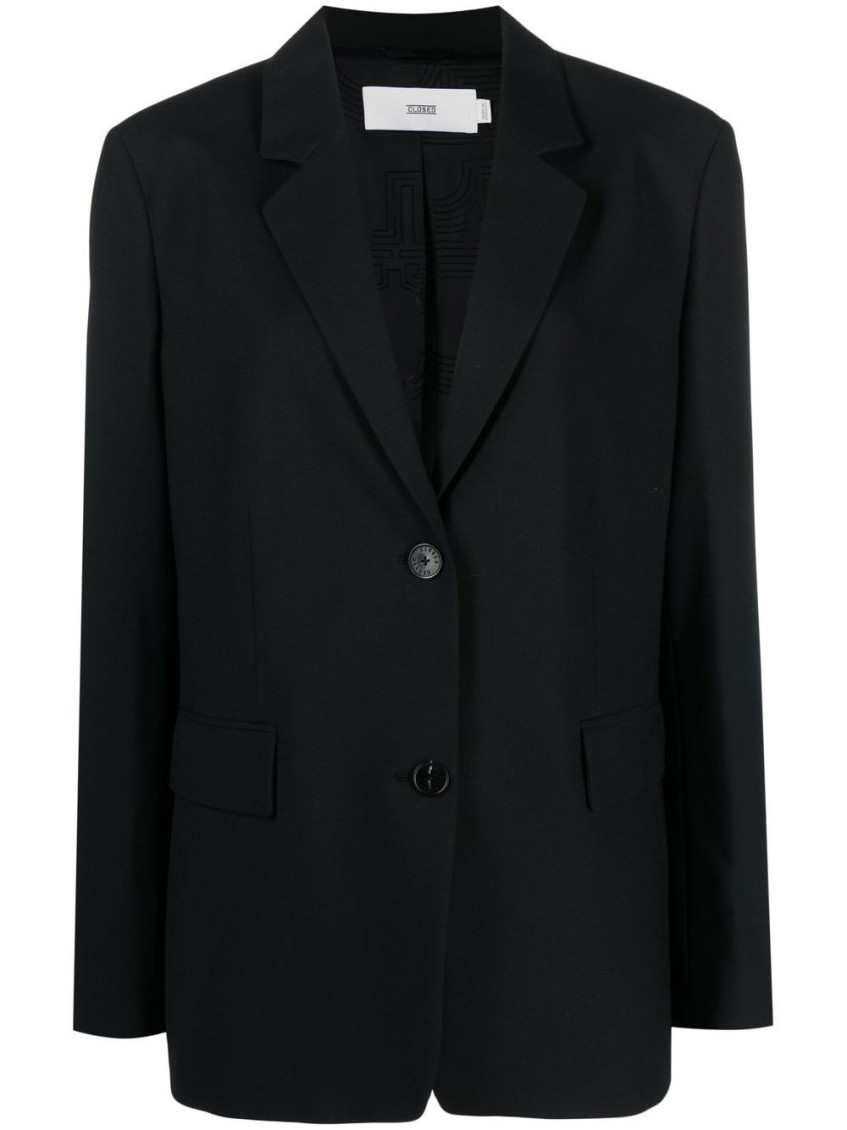 Wool Blend Single-Breasted Jacket