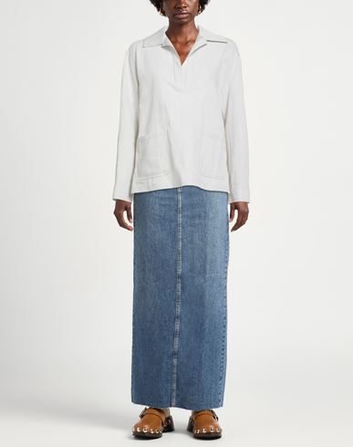 Woman Top Light grey Size 10 Cotton, Linen