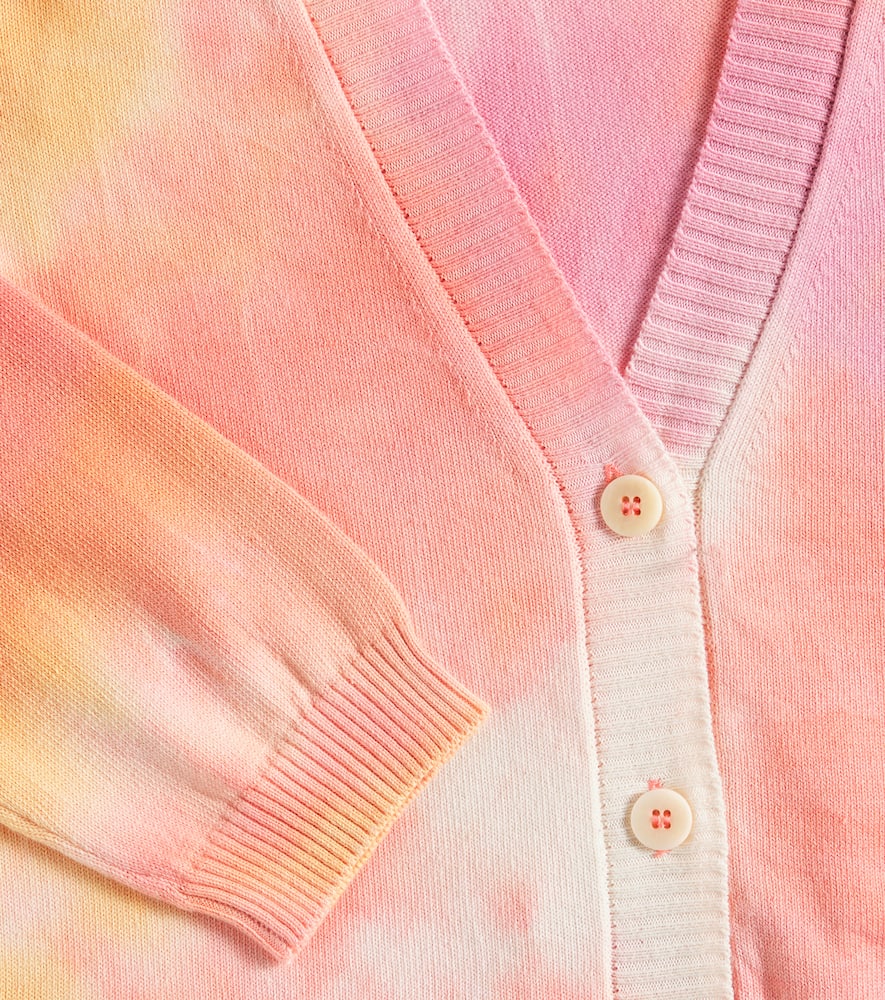 Tie-dye cotton cardigan