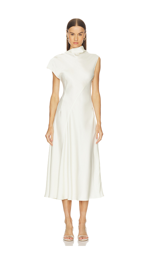 Camila Coelho Ondina Midi Dress in Ivory. XS. Also in