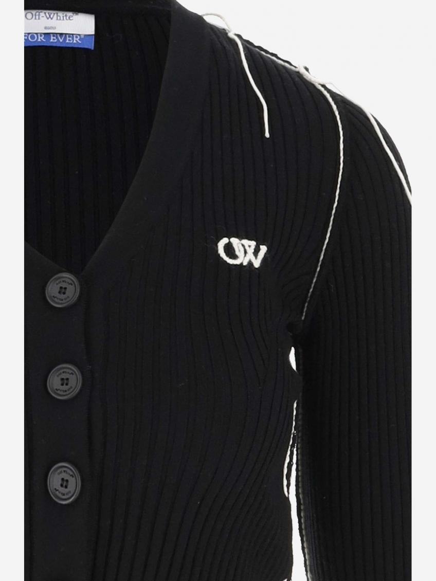 Cropped Cardigan With Logo
