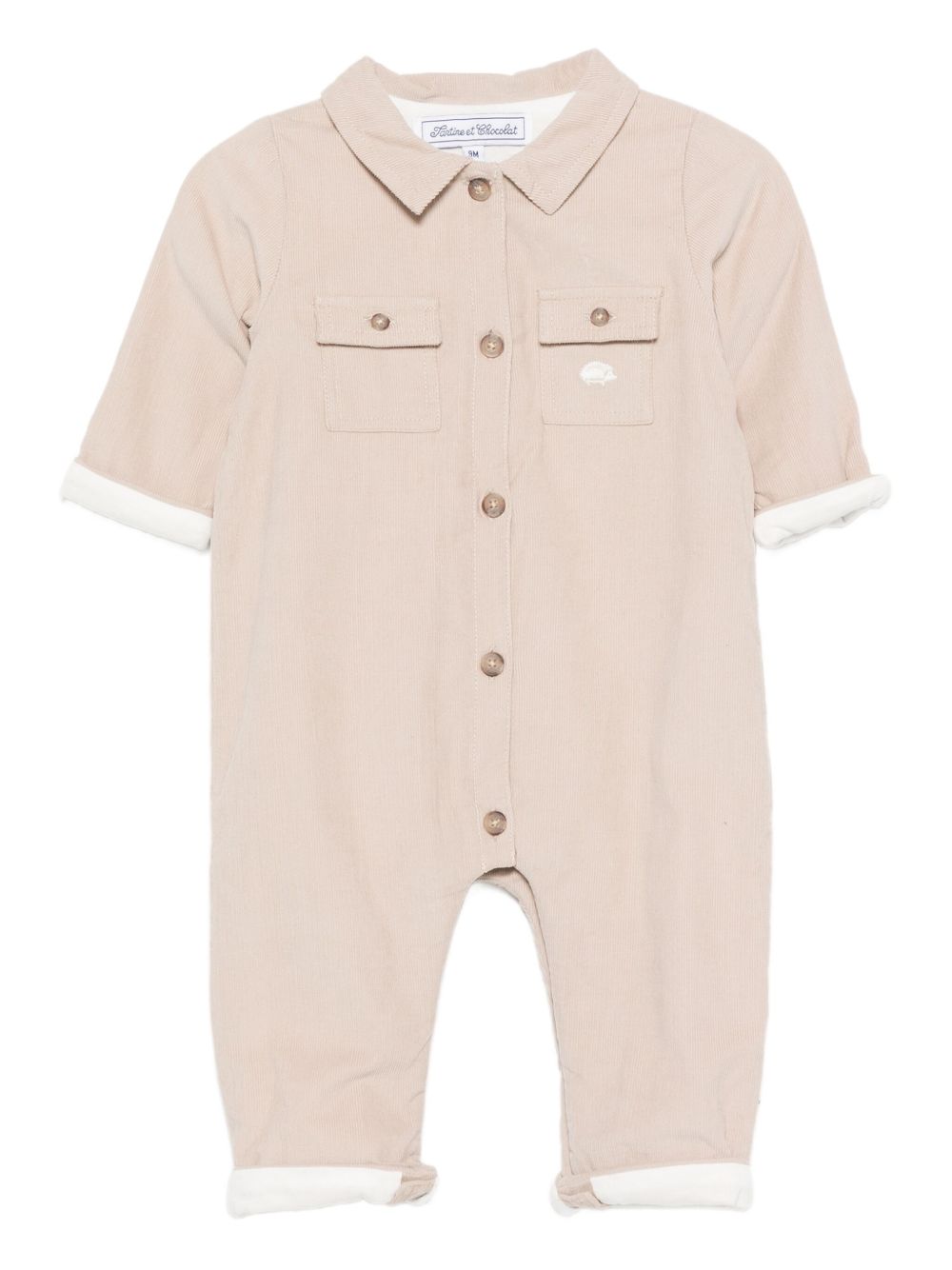 Button-fastening romper - Neutrals