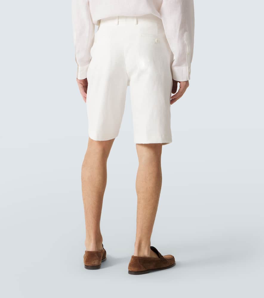 Cotton-blend Bermuda shorts