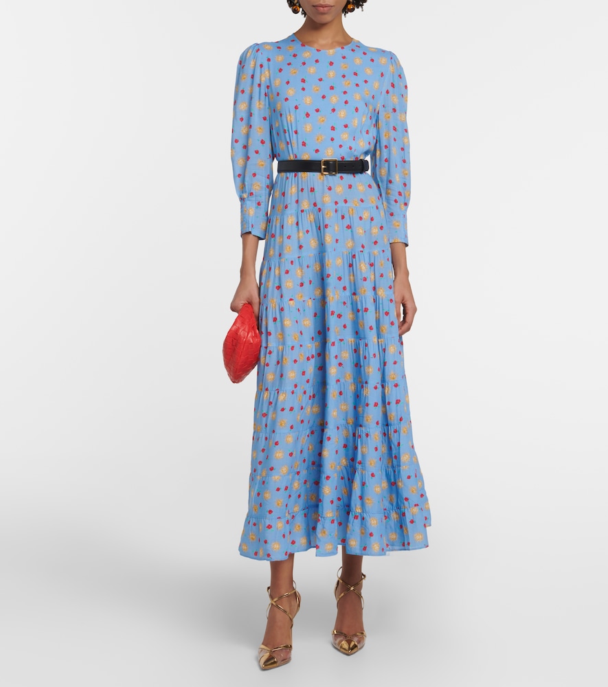 Kristen printed tiered maxi dress