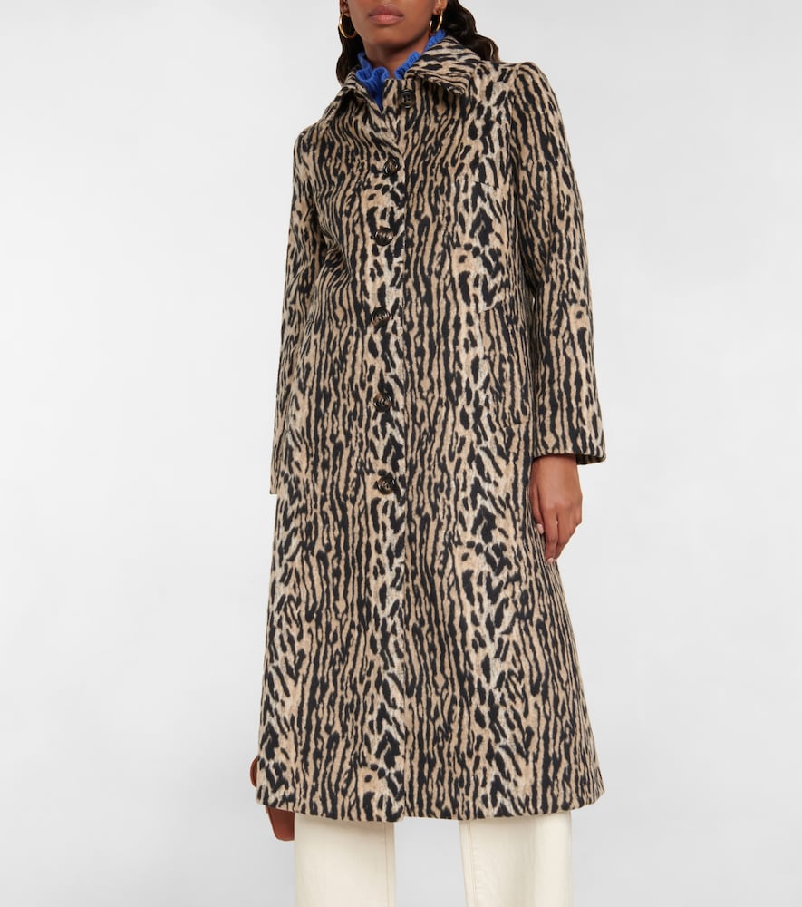 Milly leopard-print faux fur coat
