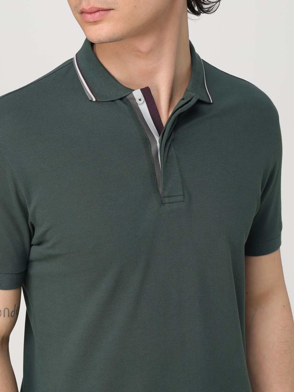 Polo Shirt Men color Green