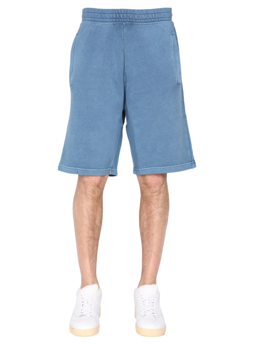 Blue Solid Shorts