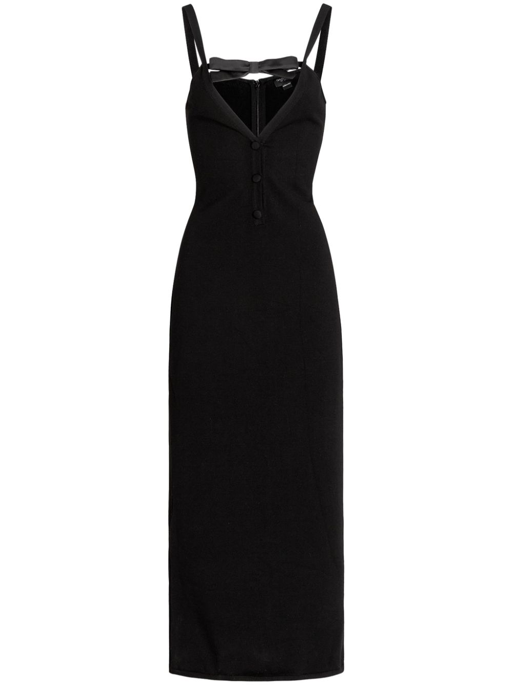 Cut-out detailing long dress - Black