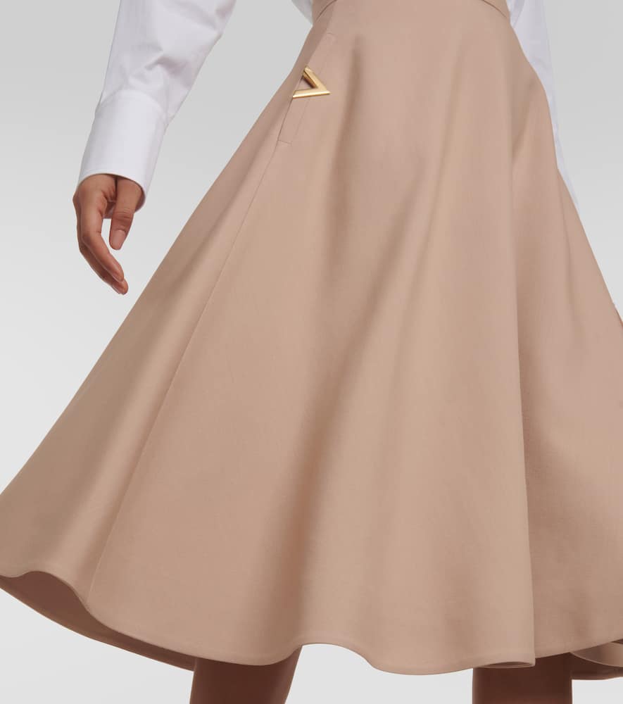 VGold Crêpe Couture midi skirt