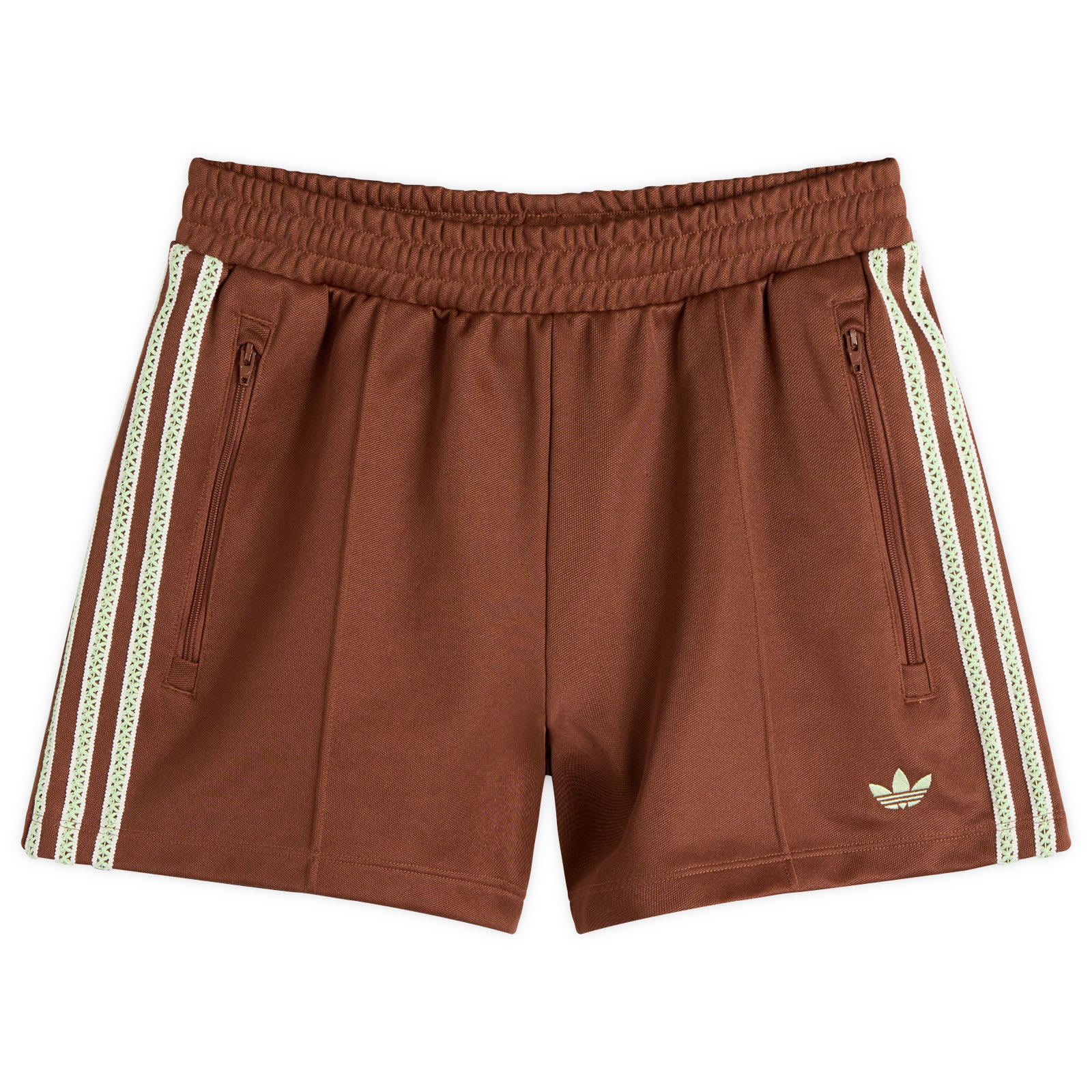Women's Firebird Crochet Stripe Shorts Preloved Brown