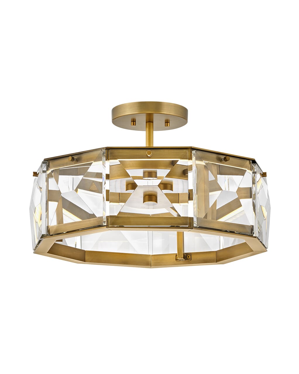 Heritage Brass LED Semi-Flush Mount from the Jolie Collection