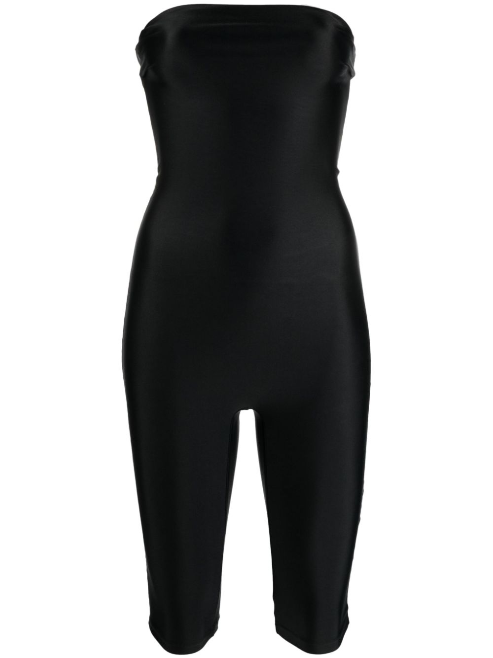 Strapless jersey jumpsuit - Black