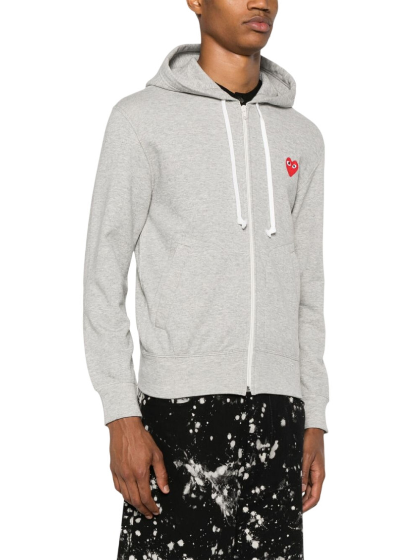 Grey Logo Hood Sweatshirt
