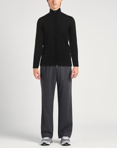 Man Cardigan Black Size M Wool