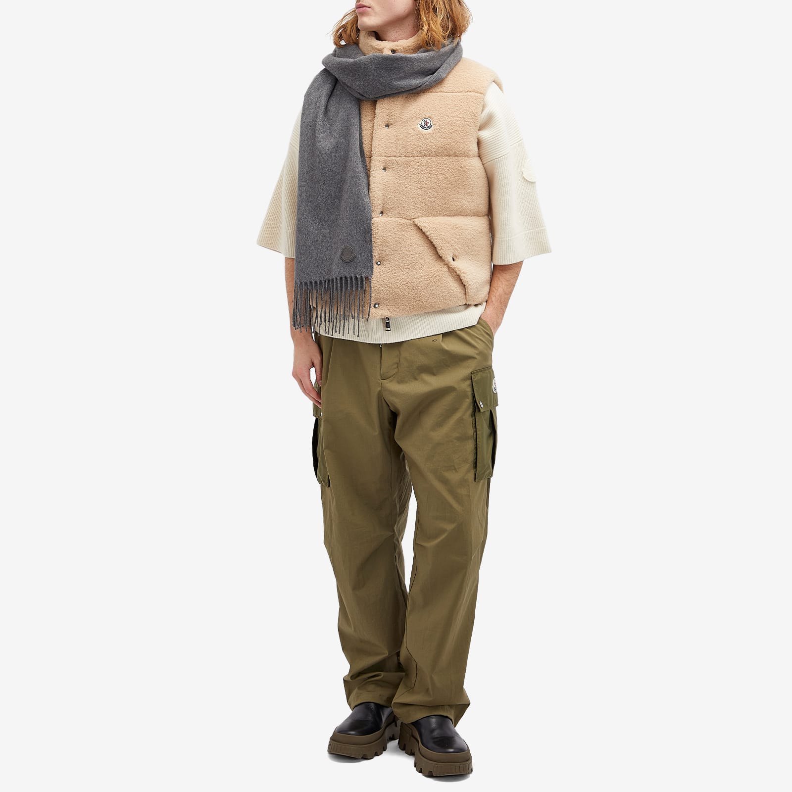 Men's Cashmere Scarf in Grey 